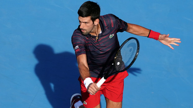 Top seed: Novak Djokovic in action at the Japan Open in Tokyo.