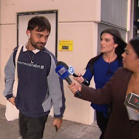 Alicia Kemp’s boyfriend outside Perth Magistrates Court on Monday. 