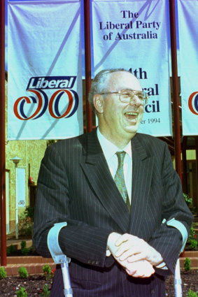Tony Staley at the Liberal Party’s Albury conference in 1994. 