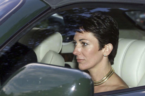 Ghislaine Maxwell, driven by Prince Andrew, leaves the wedding of a former girlfriend of the prince in September 2000.