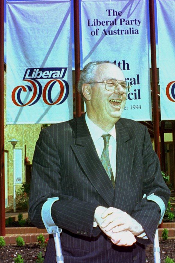 Tony Staley at the Liberal Party’s Albury conference in 1994. 
