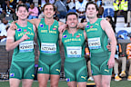 From left: Lachlan Kennedy, Josh Azzopardi, Christopher Ius and Rohan Browning have been named in the Australian men's 4x100m relay team for the Commonwealth Games, along with Calab Law (not pictured).
