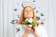 At her funeral, says Saskia Havekes:  “No one is to play Ave Maria and definitely no white coffin. Those two things I can absolutely say no to.” Illustration by Sam Bennett