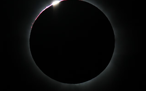 A solar eclipse photographed by Hulbert in 2012. The ‘diamond ring’ of light marked the start and conclusion of totality.
