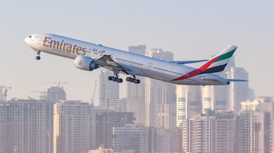 A man died on an Emirates flight overnight.