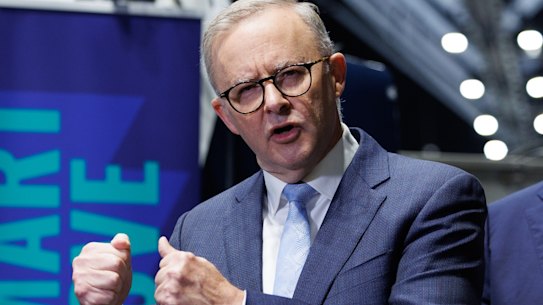 Opposition Leader Anthony Albanese in Sydney on Thursday. 