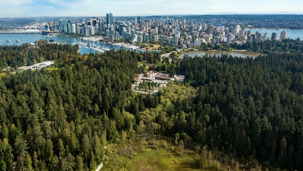 Stanley Park on the edge of downtown Vancouver.