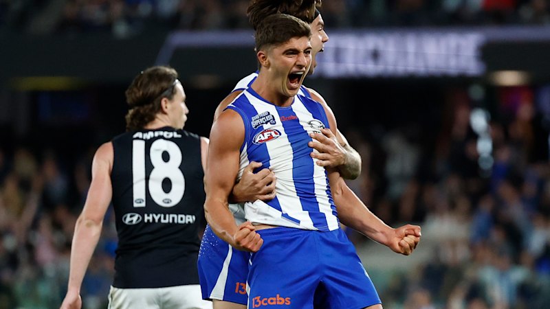 AFL LIVE North Melbourne vs Carlton: Another blue day for Voss and Carlton as Roos secure stunning comeback win