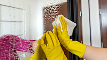 Leaving the lights on when you clean the mirror can result in a cloudy finish, so clean them during the day with the lights off.