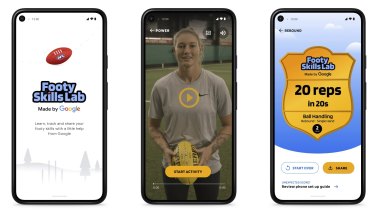 Google has teamed up the AFL to create the Footy Skills Lab.