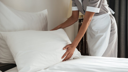 If you don’t want your room cleaned, put up the “Do Not Disturb” sign.
