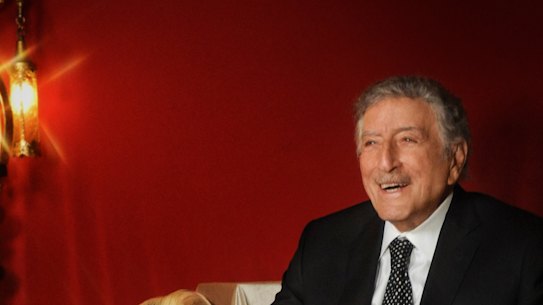 Lady Gaga worships at the shrine of one of her idols, Tony Bennett.