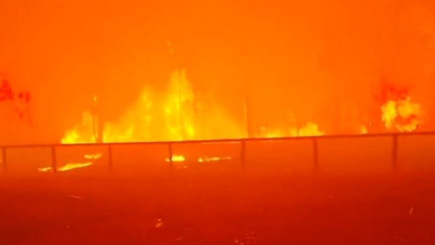 Fire tears through northern NSW on Tuesday afternoon. 