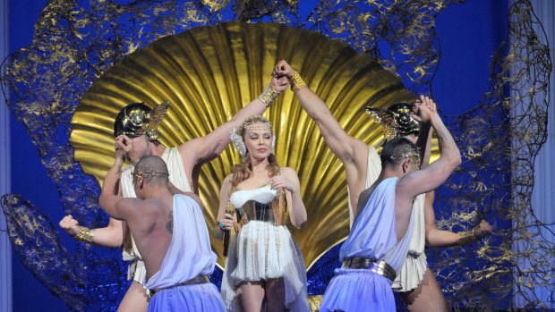 Kylie Minogue wows fans at Melbourne's  Rod Laver in 2011. 