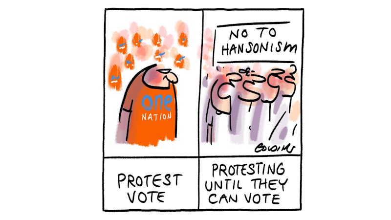 Students held a lesson in civic participation