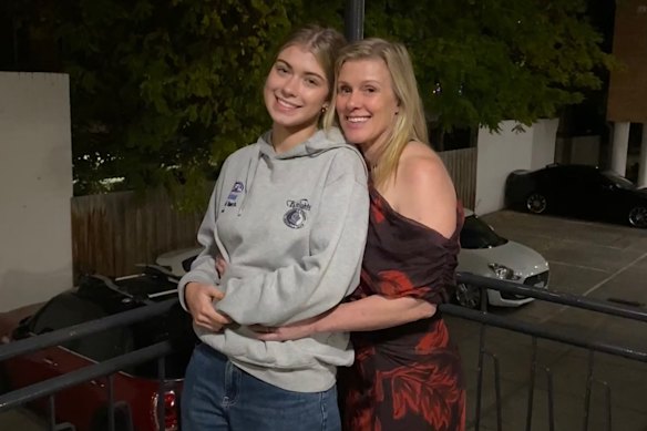 Melissa Coburn and her daughter. 