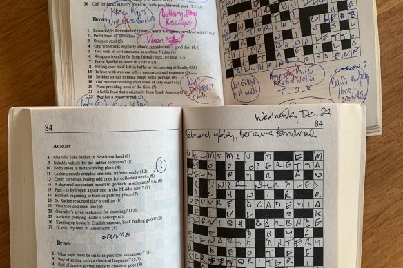 A glimpse inside David Astle’s COVID-19 crossword marathon. 