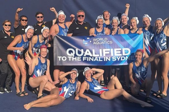 The Russia women’s water polo team.