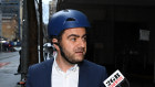 Sam Dastyari leaves the ICAC in Sydney last month.