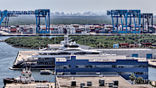 Mark Zuckerberg’s super yacht “Launchpad” docked in the commercial pier of Port Everglades in Fort Lauderdale, Florida