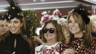 Heloise Pratt, Gina Rinehart and Fiona Geminder at Mumm.