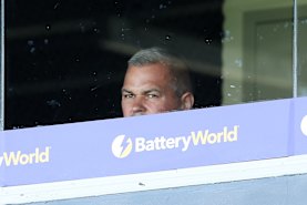 Anthony Seibold looks on during the round two match between Manly and the Knights at 4 Pines Park.
