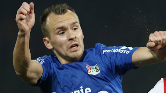 New Bull: Andre Formitschow (left) playing for NEC Nijmegen. 