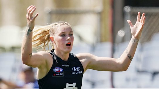 Tayla Harris' direct opponent had some unvarnished commentary on her game after they met in round two.