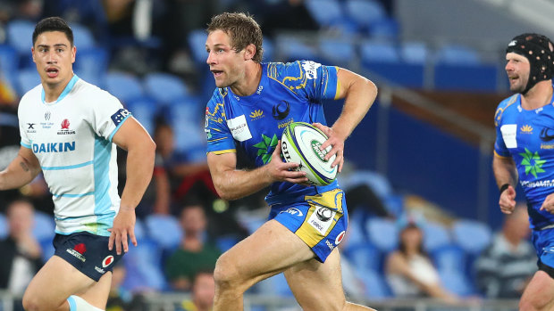 Kyle Godwin in action for the Western Force in Super Rugby AU. 