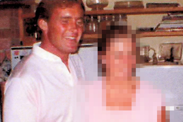 Chris Dawson and the student he abused, pictured on their wedding day in January 1984. 