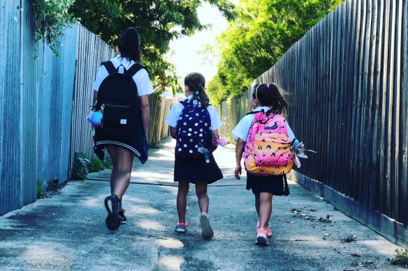 Nick’s daughters. They are aged 14, 11 and 9 in this picture.