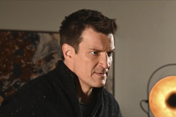 Nathan Fillion plays a middle-aged police officer in The Rookie.