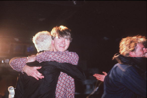 Crowded House at their last Melbourne show at the Corner Hotel in Richmond on November 21, 1996.