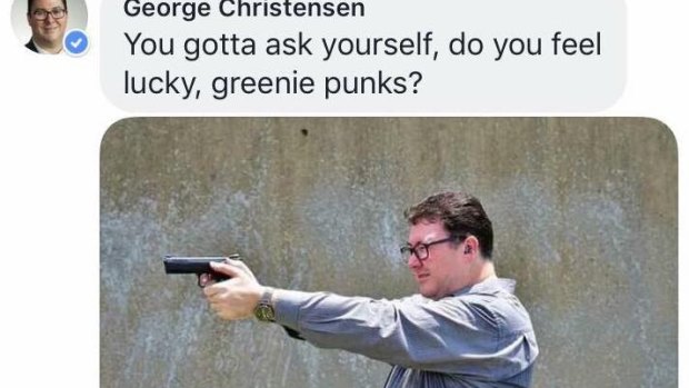 George Christensen's Facebook post.