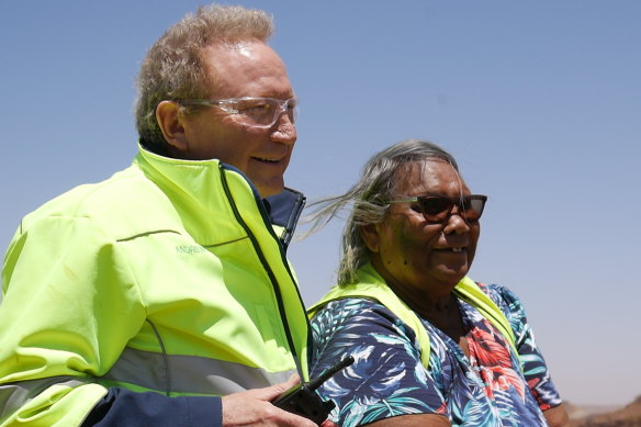 Fortescue ceo Andrew Forrest and Nyamal elder Doris Mitchell-Eaton have known each other for 40 years.
