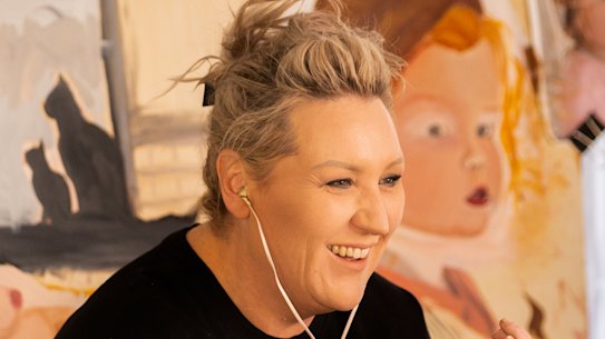 Meshel Laurie at home.