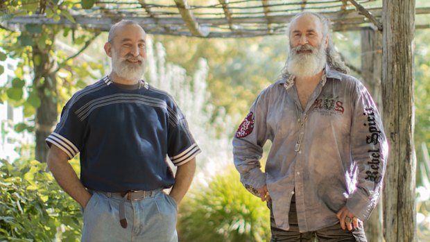 Jeremy Valentine and Grant Francis in their garden