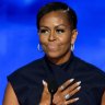 Former first lady Michelle Obama speaks to Democrats in Chicago on Tuesday night (US time).