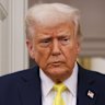 US President Donald Trump in the Oval Office on Friday.