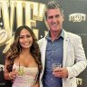 Essendon premiership player Ricky Olarenshaw and his wife, Sarnanitha, in 2023.