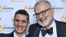 Edmund Tadros and Neil Chenoweth at the Walkey awards.