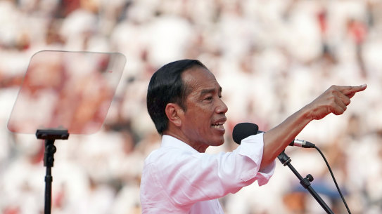 Joko Widodo during the presidential election (which he won) earlier this month.