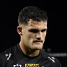 Nathan Cleary comes from the field on  Friday.