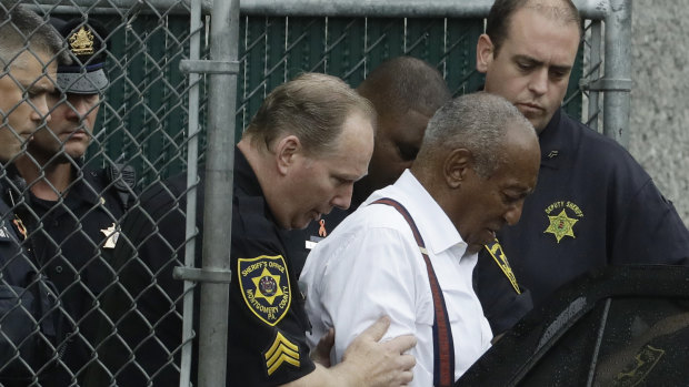 Bill Cosby leaves court after his sentencing hearing last month.