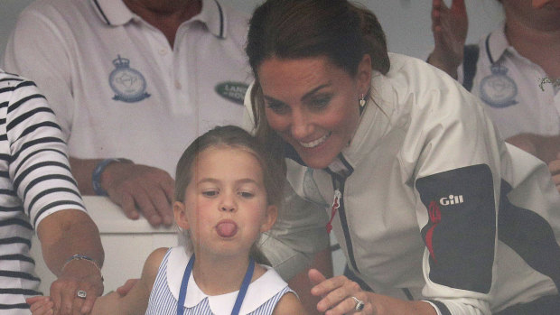  Princess Charlotte stuck out her tongue when she was encouraged to wave.