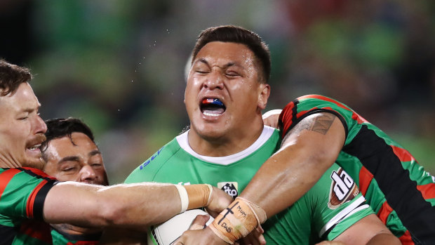 Josh Papalii had an enormous game for Canberra in their preliminary final win over Souths.