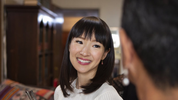 Marie Kondo in a scene from her series Tidying Up with Marie Kondo.