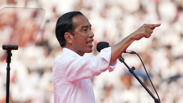 Joko Widodo during the presidential election (which he won) earlier this month.