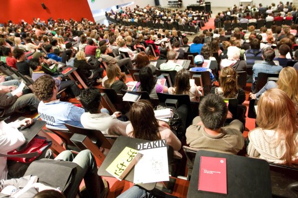 Students at Deakin University.