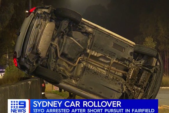 A boy, aged 13, was arrested after police attempted to stop a suspected stolen Volkswagen that smashed in Fairfield in August 2023.